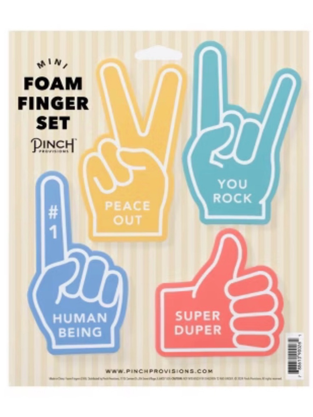 Pinch Provisions Mini Foam Finger Set - Multicolor Party Props